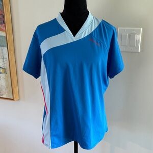 New Balance Blue Athletic Top with stripe